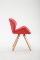 Besucherstuhl Tyler Kunstleder Natura Square rot 