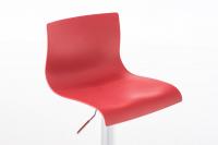 2er Set Barhocker Hoover Kunststoff chrom rot 