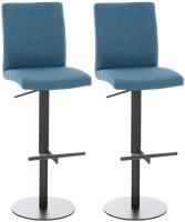 2er Set Barhocker Cadiz Stoff schwarz blau 2er Set Barhocker Cadiz Stoff schwarz blau