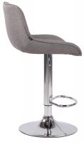 2er Set Barhocker Lentini Stoff chrom grau 2er Set Barhocker Lentini Stoff chrom grau