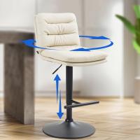 2er Set Barhocker Damar Kunstleder schwarz creme 2er Set Barhocker Damar Kunstleder schwarz creme