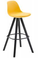 Barhocker Franklin Kunstleder Square Schwarz (eiche) gelb