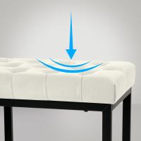 Sitzbank Polson Samt Schwarz 120 cm creme Sitzbank Polson Samt Schwarz 120 cm creme