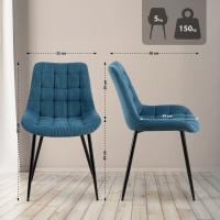 Esszimmerstuhl Sardna Cord blau Esszimmerstuhl Sardna Cord blau