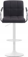 2er Set Barhocker Lucy V2 Stoff weiß schwarz 