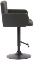 Barhocker Los Angeles, Stoff schwarz dunkelgrau 