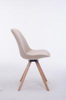 Besucherstuhl Troyes Stoff Rund natura (eiche) creme 