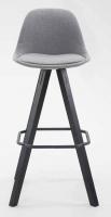 2er Set Barhocker Franklin Stoff Square schwarz (eiche) grau 