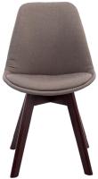 4er Set Besucherstühle Borneo V2 Walnuss Stoff taupe 4er Set Besucherstühle Borneo V2 Walnuss Stoff taupe