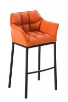 Barhocker Damaso B mit 4-Fuß Gestell orange Barhocker Damaso B mit 4-Fuß Gestell orange