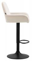 2er Set Barhocker Braga Samt schwarz creme 2er Set Barhocker Braga Samt schwarz creme