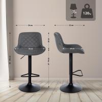 Barhocker Kasson Kunstleder grau 