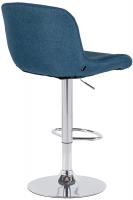 2er Set Barhocker Solon Chrom Stoff blau 2er Set Barhocker Solon Chrom Stoff blau