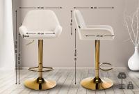 Barhocker Braga Gold Samt creme Barhocker Braga Gold Samt creme