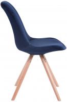 4er Set Stühle Toulouse Samt Rund natura (eiche) blau 4er Set Stühle Toulouse Samt Rund natura (eiche) blau