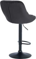 2er Set Barhocker Lazio Samt schwarz dunkelgrau 2er Set Barhocker Lazio Samt schwarz dunkelgrau