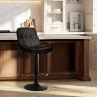Barhocker Laurel Kunstleder schwarz schwarz 
