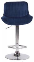 2er Set Barhocker Lentini Samt chrom blau 2er Set Barhocker Lentini Samt chrom blau