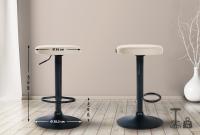 2er Set Barhocker Ponte Kunstleder schwarz creme 