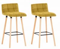 2er Set Barhocker Lincoln Samt gelb 2er Set Barhocker Lincoln Samt gelb