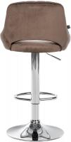 Barhocker Milet Samt chrom braun Barhocker Milet Samt chrom braun