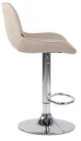 2er Set Barhocker Lentini Stoff chrom creme 
