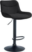 Barhocker Vonore Stoff schwarz schwarz 