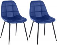 2er Set Stuhl Tom Kunstleder blau