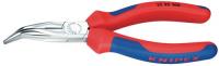 Flachrundzange L.160mm flachrund 40Grad gew.Mehrkomp.-Hülle KNIPEX