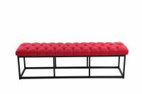 Sitzbank Amun Stoff Schwarz 150 cm rot Sitzbank Amun Stoff Schwarz 150 cm rot
