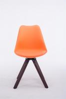 Besucherstuhl Troyes Kunstleder Square walnuss (eiche) orange 