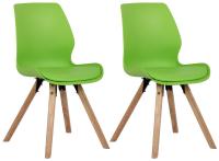 2er Set Stuhl Luna Kunststoff grün