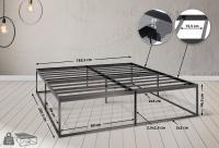 Metallbett Scala 200x180x46 cm schwarz 