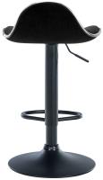 Barhocker Shanghai Stoff schwarz schwarz 