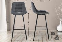 Barhocker Dartford Samt dunkelgrau Barhocker Dartford Samt dunkelgrau