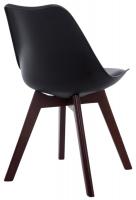 4er Set Besucherstühle Borneo V2 Walnuss Kunstleder schwarz 4er Set Besucherstühle Borneo V2 Walnuss Kunstleder schwarz