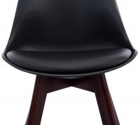 4er Set Besucherstühle Borneo V2 Walnuss Kunstleder schwarz 4er Set Besucherstühle Borneo V2 Walnuss Kunstleder schwarz