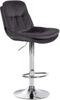 Barhocker Laurel Samt chrom schwarz Barhocker Laurel Samt chrom schwarz