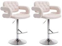 2er Set Barhocker Dublin Stoff beige 2er Set Barhocker Dublin Stoff beige