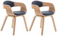 2er Set Stühle Kingston Stoff natura/blau 2er Set Stühle Kingston Stoff natura/blau