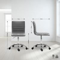 Arbeitshocker Alamosa Kunstleder grau Arbeitshocker Alamosa Kunstleder grau