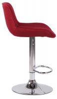 2er Set Barhocker Lentini Stoff chrom rot 2er Set Barhocker Lentini Stoff chrom rot