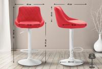 Barhocker Lazio Kunstleder weiß rot Barhocker Lazio Kunstleder weiß rot