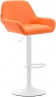 Barhocker Braga Kunstleder weiß orange Barhocker Braga Kunstleder weiß orange