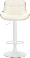 Barhocker Vonore Stoff weiß creme Barhocker Vonore Stoff weiß creme