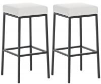 2er Set Barhocker Montreal 85 Kunstleder schwarz weiß 2er Set Barhocker Montreal 85 Kunstleder schwarz weiß