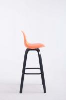 Barhocker Avika Kunstleder Schwarz orange 