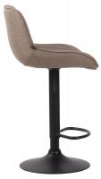 2er Set Barhocker Lentini Stoff schwarz taupe 