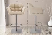 2er Set Barhocker Damaso Stoff edelstahl creme 2er Set Barhocker Damaso Stoff edelstahl creme