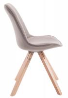 4er Set Besucherstuhl Toulouse Stoff Square Natura taupe 